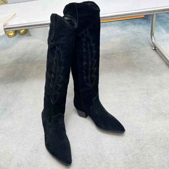 Isabel Marant Denzy Suede pointed western boots - Picture 2 of 9